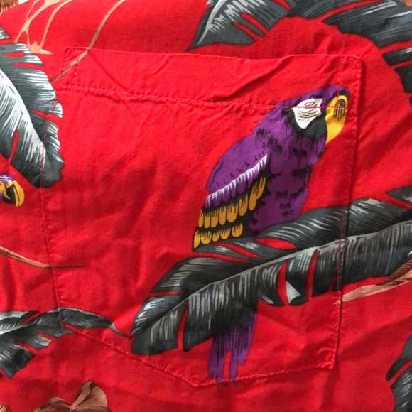Paradise Found Hawaii Classic button-down tropical short sleeve, front pocket - Picture 6 of 12